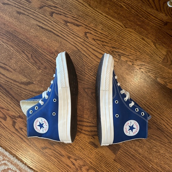 Blue comme does garçons PLAY x converse unisex single heart high-top sneaker - Picture 5 of 15